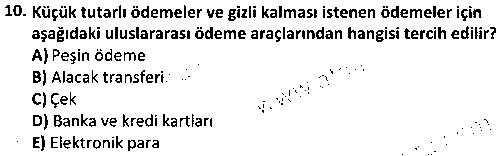BS2014 Uluslararası Bankacılık çıkmış sınav sorusu 2