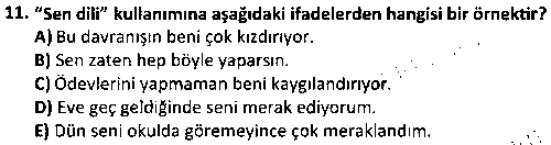SOH2005 İnsan Davranışı ve Sosyal Çevre 1 çıkmış sınav sorusu 3