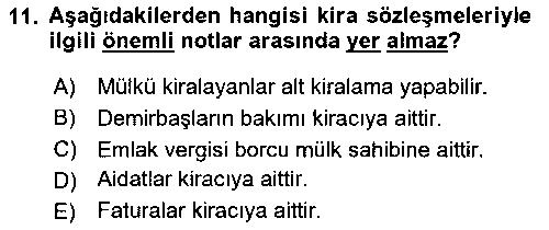 EMY104U Emlak Yönetimi çıkmış sınav sorusu 3
