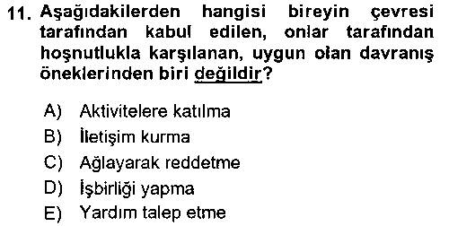 YAB102U Bakım Elemanı Yetiştirme Ve Geliştirme 2 çıkmış sınav sorusu 3