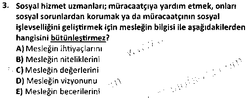 Blok Uygulama çıkmış sınav sorusu 3