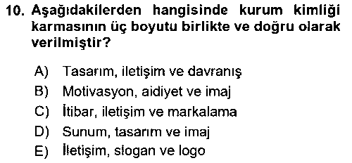 ILT208U Kurumsal Kimlik Ve İmaj Yönetimi çıkmış sınav sorusu 2