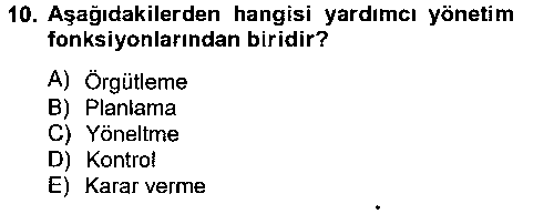 SYT102U Spor Yönetimi çıkmış sınav sorusu 2