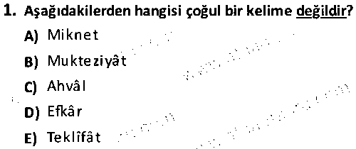 TAR2001 Osmanlı Türkçesi Metinleri 1 çıkmış sınav sorusu 1