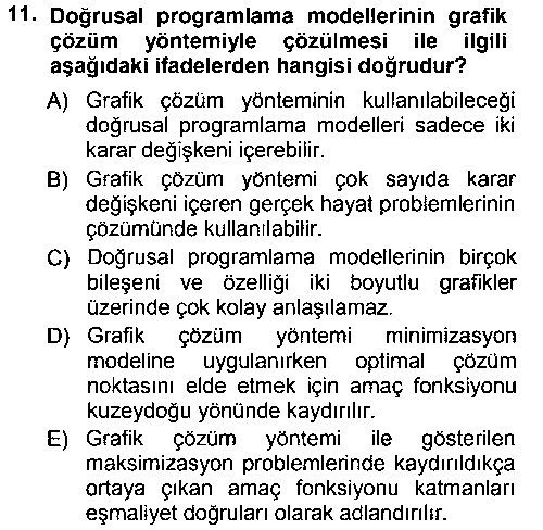 SAK203U Sağlık Kurumlarında Operasyon Yönetimi çıkmış sınav sorusu 3