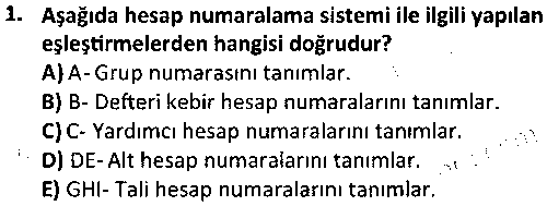 BS2008 Sigorta Muhasebesi çıkmış sınav sorusu 1