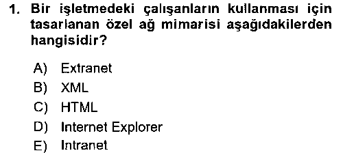 YBS305U Sistem Analizi Ve Tasarımı çıkmış sınav sorusu 1