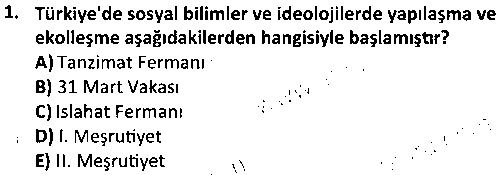 KAM1004 Türkiye'nin Toplumsal Yapısı çıkmış sınav sorusu 1