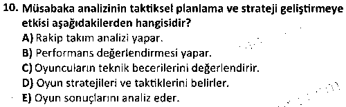 SPB4005 Müsabaka Analizi ve Değerlendirmesi çıkmış sınav sorusu 2