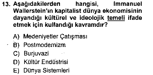 SOS307U Kültür Sosyolojisi çıkmış sınav sorusu 3
