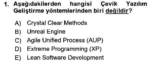 YBS406U Programlamada Yeni Eğilimler çıkmış sınav sorusu 1