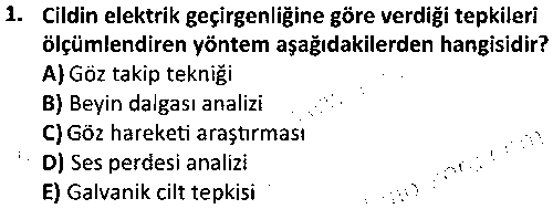 RKL4002 Reklam Araştırmaları ve Etkinlik Ölçümü çıkmış sınav sorusu 1