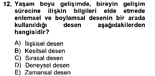 SOS106U Birey ve Davranış çıkmış sınav sorusu 3