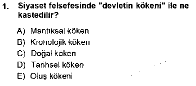 FEL303U Siyaset Felsefesi 1 çıkmış sınav sorusu 1