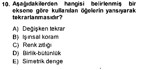 CBS109U Bilgisayar Destekli Temel Tasarım çıkmış sınav sorusu 2