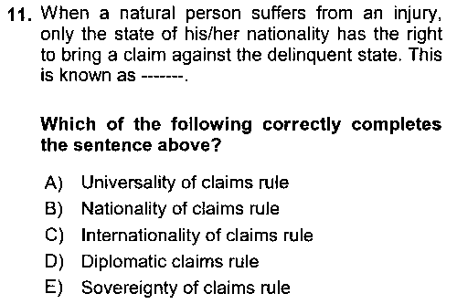 HUK225U Public International Law 1 çıkmış sınav sorusu 3