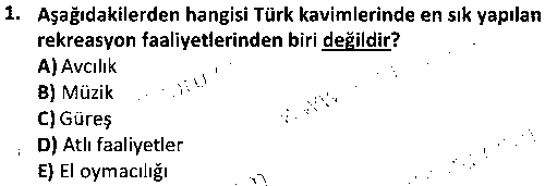RKR4003 Farklı Kültürlerde Rekreasyon çıkmış sınav sorusu 1
