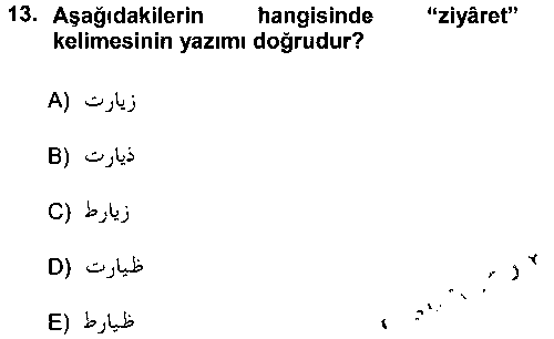 TDE103U Osmanlı Türkçesine Giriş 1 çıkmış sınav sorusu 2