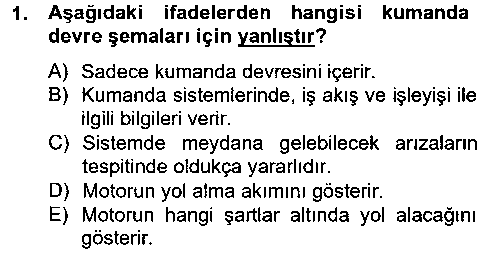 EID204U Elektromekanik Kumanda Sistemleri çıkmış sınav sorusu 1