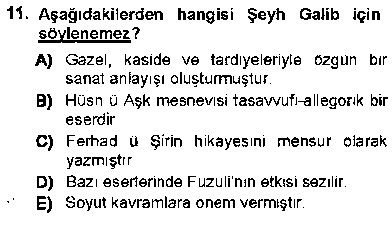 TDE401U XVI-XIX. Yüzyıllar Türk Dili çıkmış sınav sorusu 1