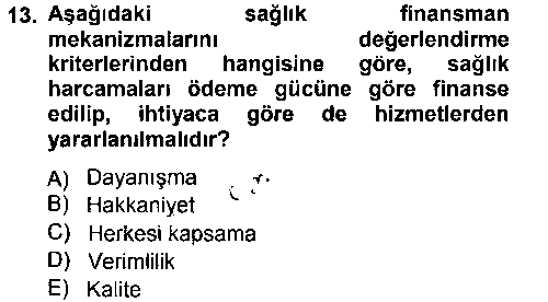 SAK205U Sağlık Sigortacılığı çıkmış sınav sorusu 3