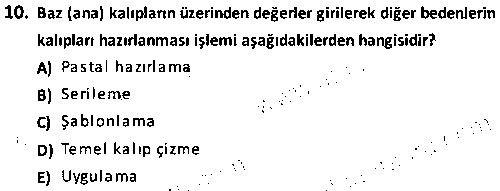TMT3006 Bilgisayar Destekli Kalıp Hazırlama 2 çıkmış sınav sorusu 2