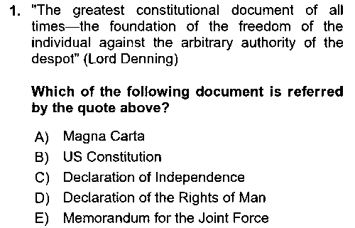 KYT203U Constitutional Law çıkmış sınav sorusu 1
