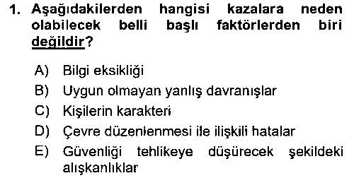 YAB206U Yaşlı Bakımı İlke Ve Uygulamaları çıkmış sınav sorusu 1