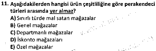 BS1007 İşletme Bilimlerine Giriş çıkmış sınav sorusu 3