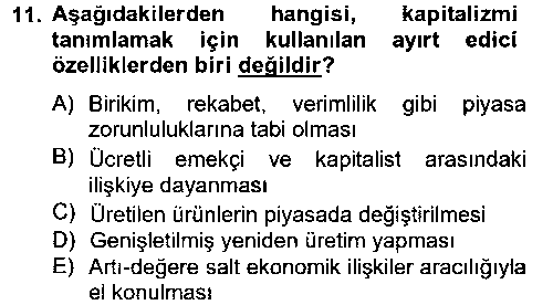 SOS304U Toplumsal Tabakalaşma ve Eşitsizlik çıkmış sınav sorusu 3