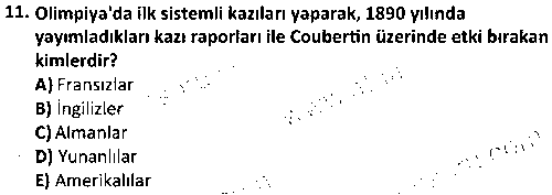 SPB1007 Spor Tarihi ve Olimpizm çıkmış sınav sorusu 3
