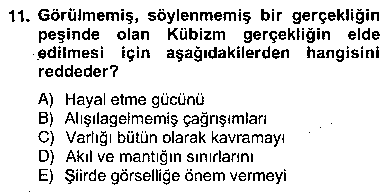 EDB108U Yeni Türk Edebiyatına Giriş 2 çıkmış sınav sorusu 3