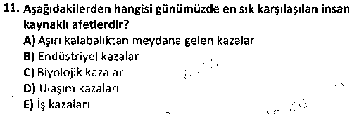 ACY2003 İnsan Kaynaklı Afetler ve Yönetimi çıkmış sınav sorusu 3