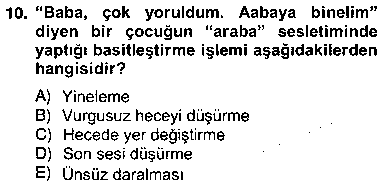 OKO204U Erken Çocukluk Döneminde Gelişim 2 çıkmış sınav sorusu 1