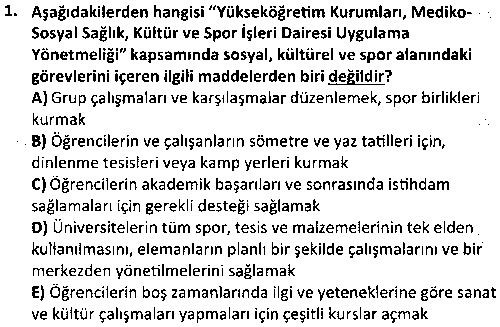 SPB3003 Rekreasyon Liderliği çıkmış sınav sorusu 1