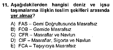 MUH204U Dış Ticaret İşlemlerinin Muhasebeleştirilmesi çıkmış sınav sorusu 2