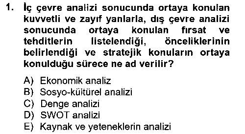 KYT202U Yönetim Bilimi 2 çıkmış sınav sorusu 1