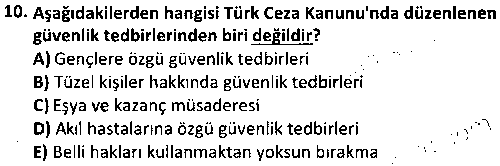 ADL2004 Cezaevi Yönetimi ve İnfaz Hukuku Bilgisi çıkmış sınav sorusu 2