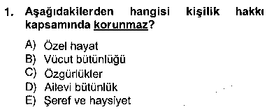 HUK112U HUK112U Hukukun Temel Kavramları 2 çıkmış sınav sorusu 1