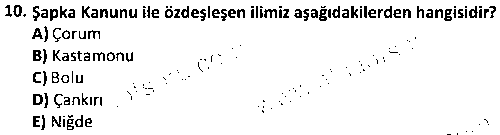 ORT2002 Atatürk İlkeleri ve İnkılap Tarihi 2 çıkmış sınav sorusu 2