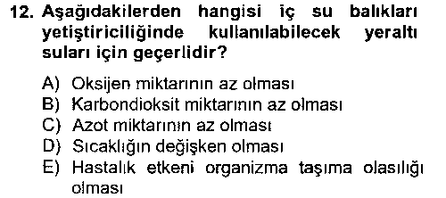 TRM214U Balık Yetiştiriciliği çıkmış sınav sorusu 3