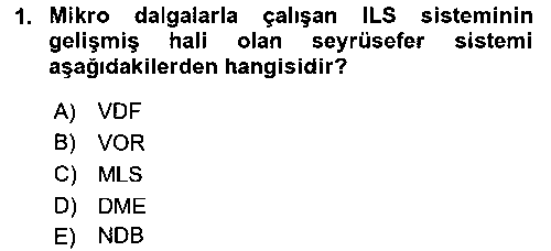 SHU201U Haberleşme ve Seyrüsefer Sistemleri çıkmış sınav sorusu 1