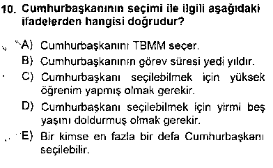 FEL203U Yurttaşlık ve Çevre Bilgisi çıkmış sınav sorusu 2
