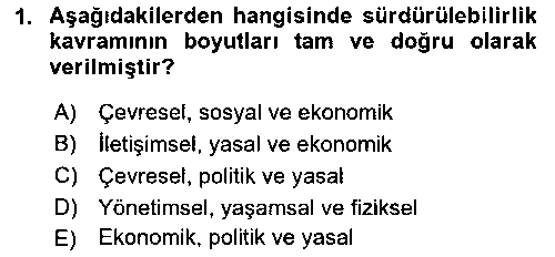 HIT306U Sürdürülebilirlik ve Halkla İlişkiler çıkmış sınav sorusu 1