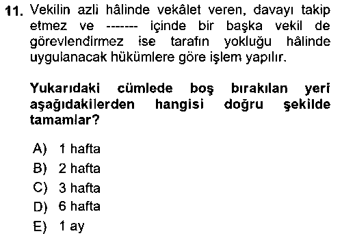 HUK227U Medeni Usul Hukukuna Giriş çıkmış sınav sorusu 3