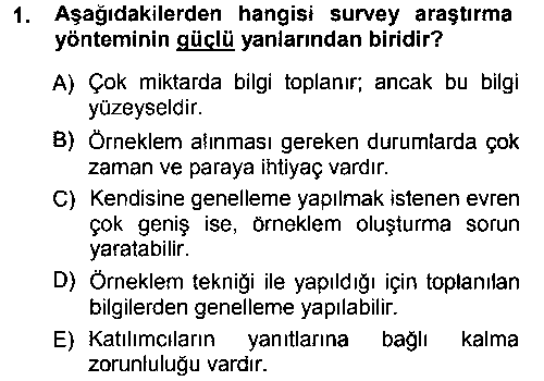 PSI201U Sosyal Psikoloji 1 çıkmış sınav sorusu 1