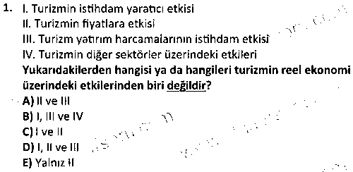 TOI1009 Genel Turizm çıkmış sınav sorusu 1