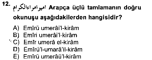 TAR112U Osmanlı Türkçesi 2 çıkmış sınav sorusu 2