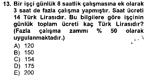 MUH301U Maliyet Muhasebesi çıkmış sınav sorusu 2