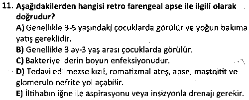 ACY2005 Acil Hasta Bakımı çıkmış sınav sorusu 3